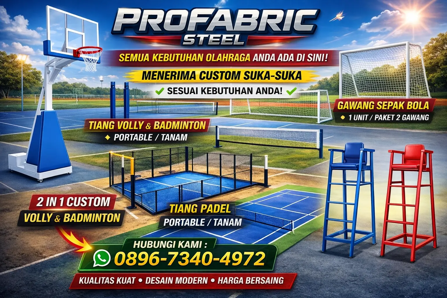 ProFabric Steel — Semua Kebutuhan Olahraga Ada di Sini