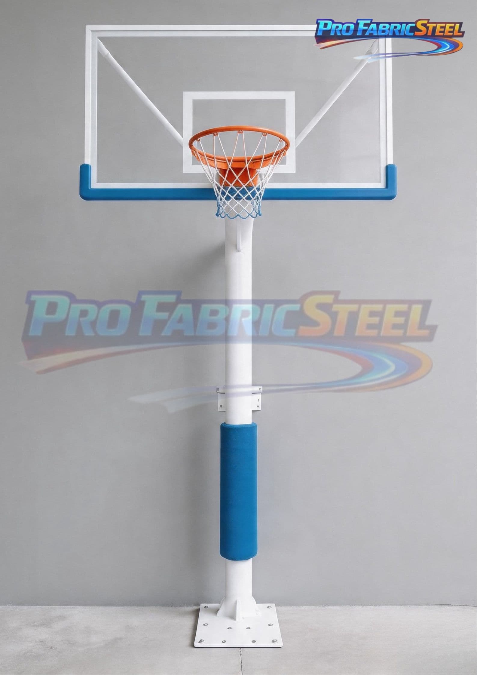 Tiang Ring Basket Tanam Outdoor 6 Inch – Ring Basket Dewasa Papan Akrilik 10mm Tinggi 305 cm