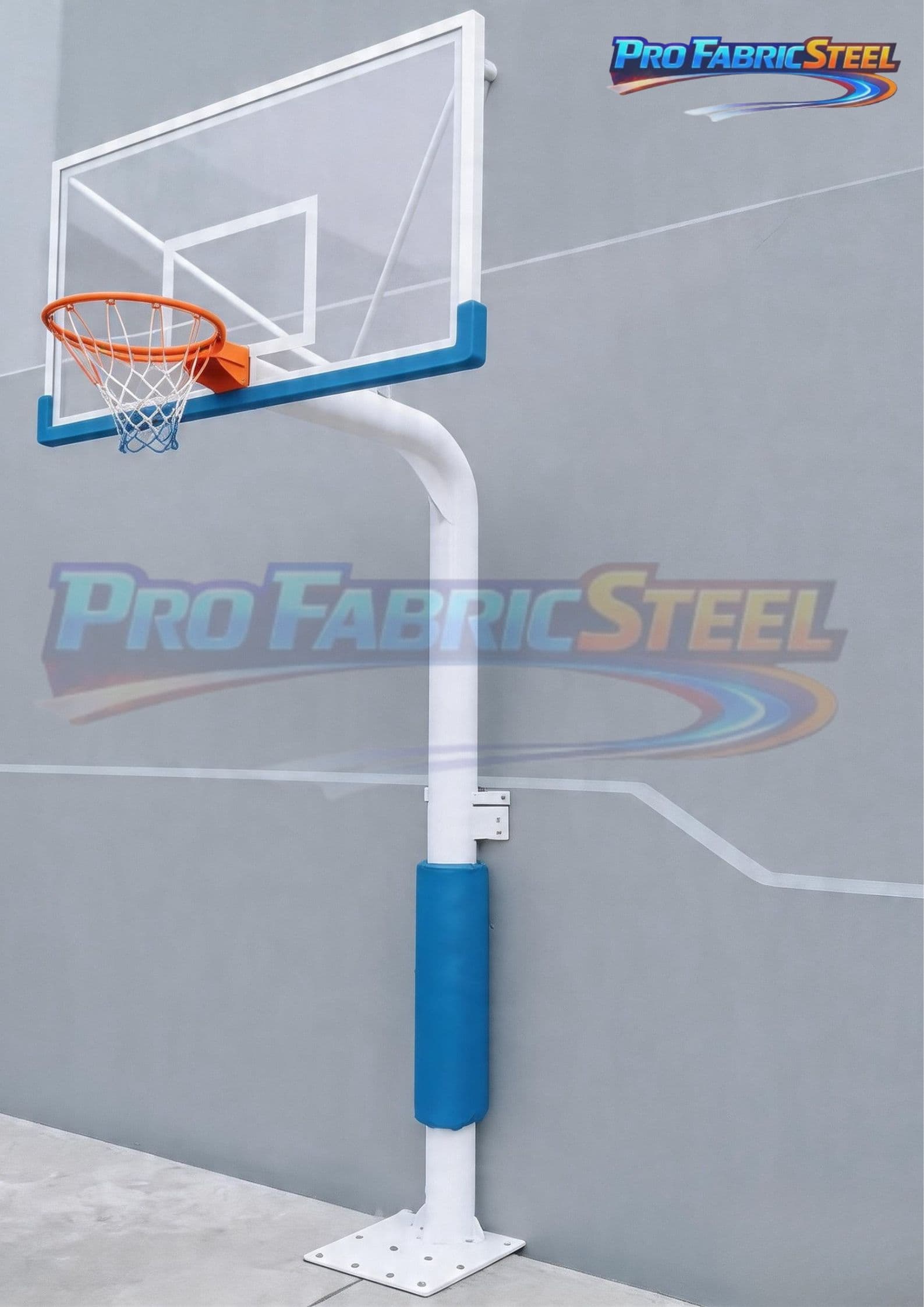 Tiang Ring Basket Tanam Outdoor 6 Inch – Ring Basket Dewasa Papan Akrilik 10mm Tinggi 305 cm foto 3