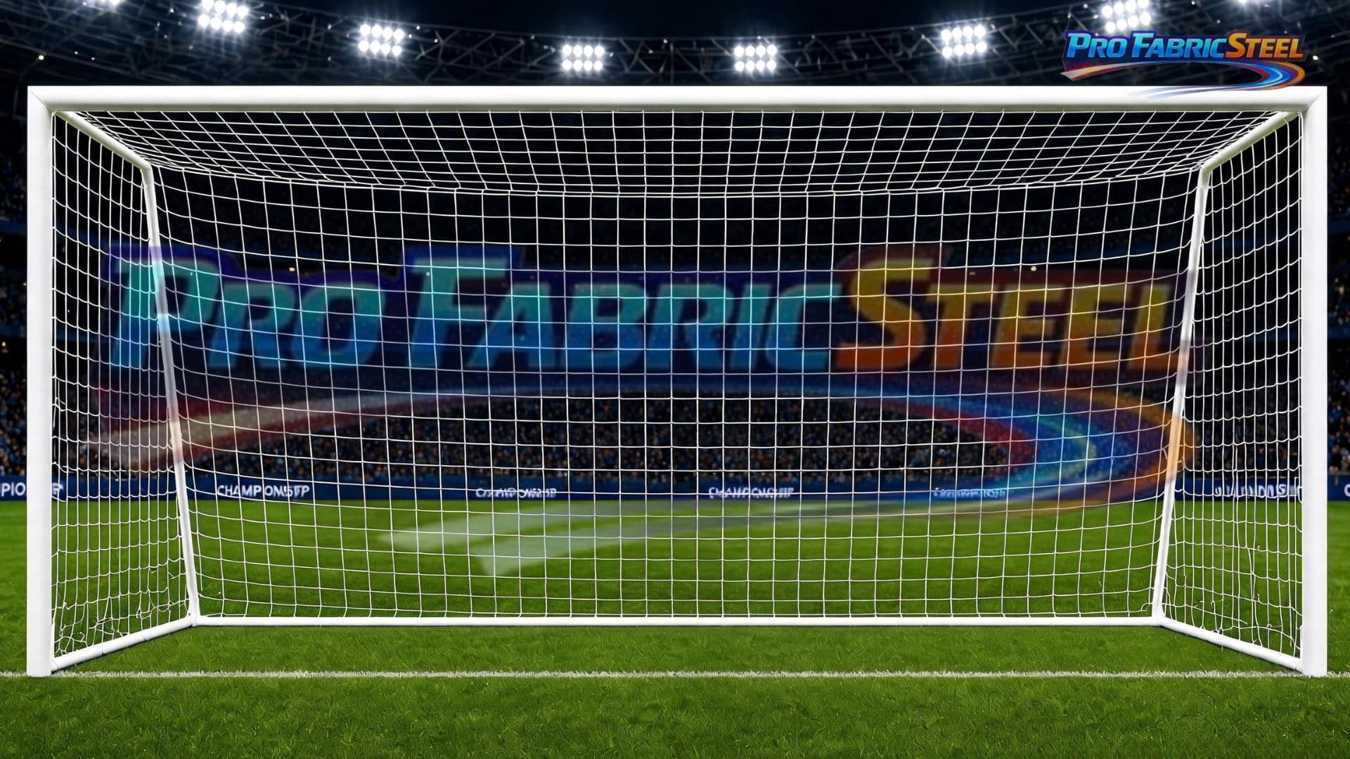 Tiang Gawang Bola Internasional Portable + Jaring 1 set – Gawang Sepak Bola 7,3 x 2,4 Meter Pipa Besi 3 Inch