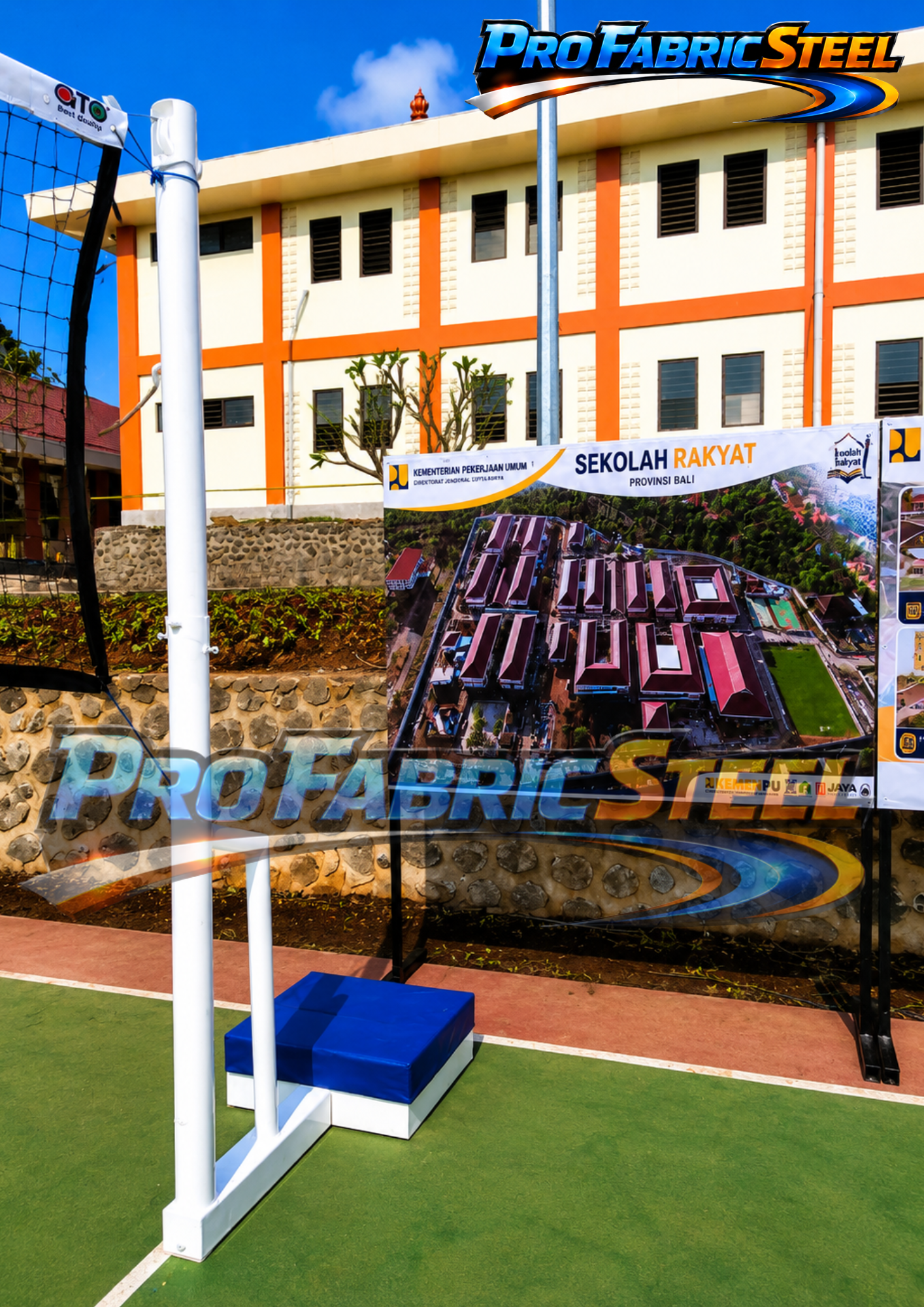 Tiang Net 3in1 Voly + Badminton + Tenis