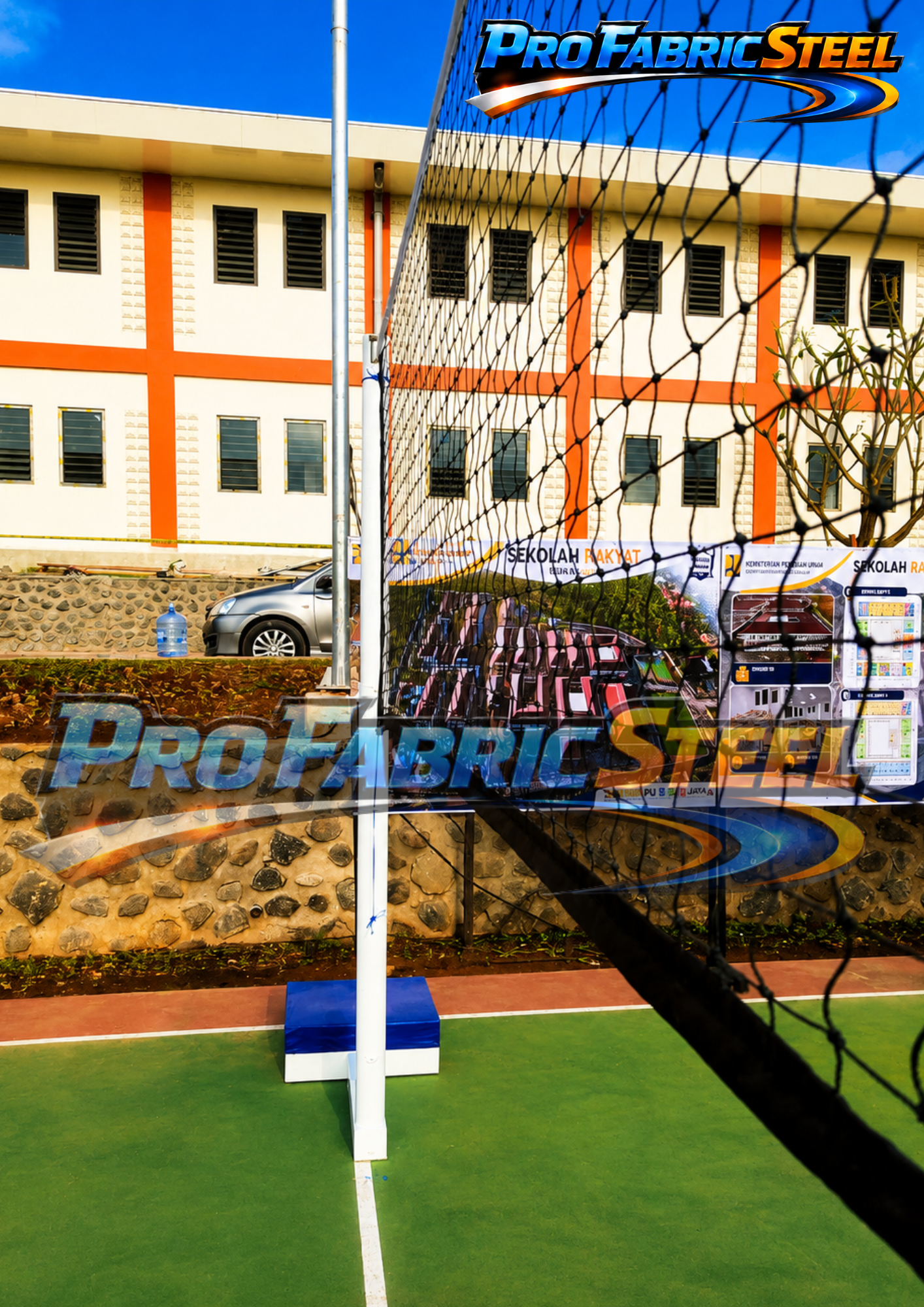 Tiang Net 3in1 Voly + Badminton + Tenis foto 2