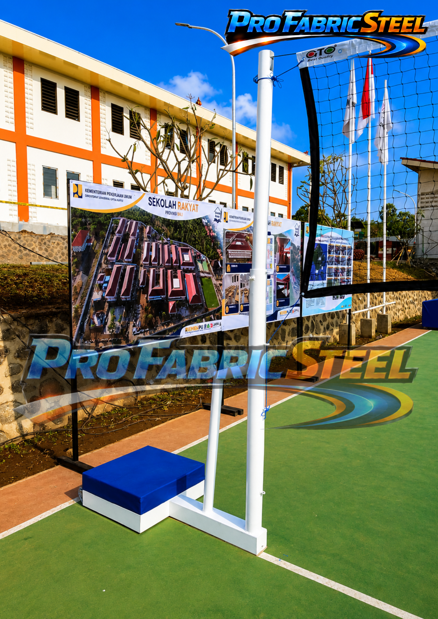 Tiang Net 3in1 Voly + Badminton + Tenis foto 3